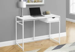 Computer Desk, Home Office, Laptop, Storage Drawer, 42