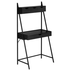 Computer Desk, Home Office, Laptop, Leaning, Storage Drawers, 32