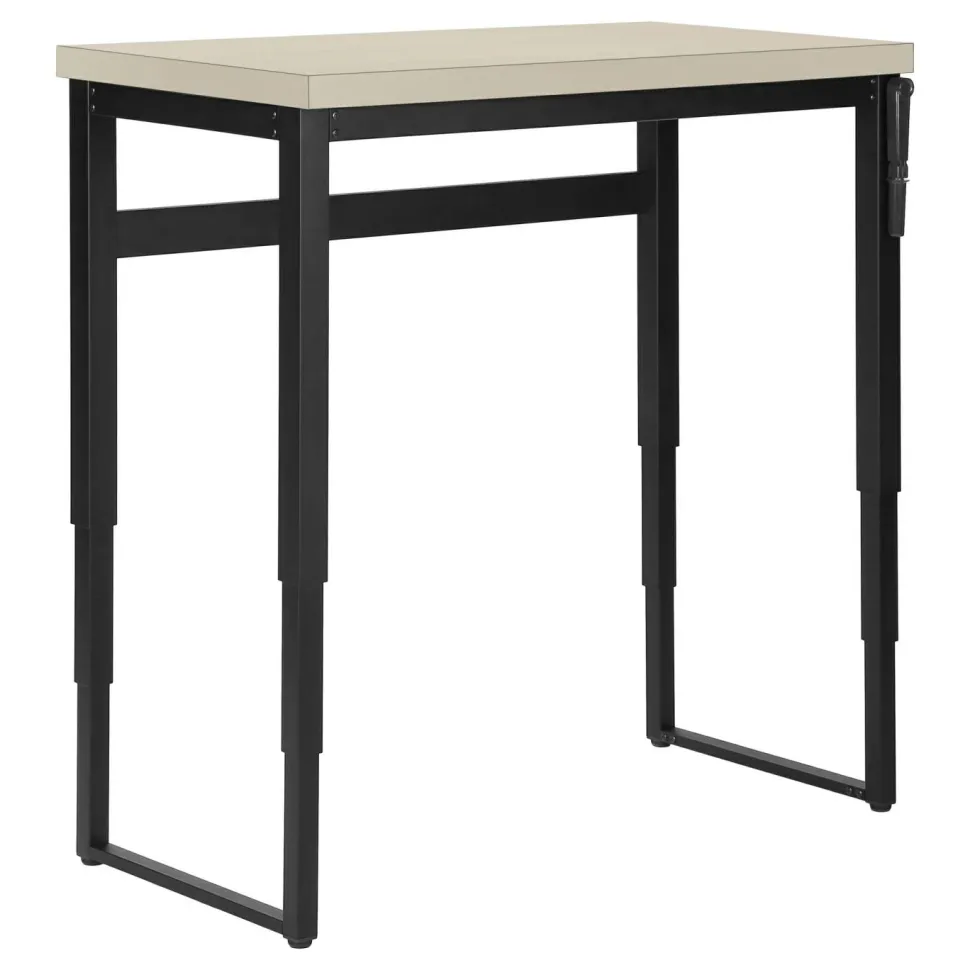 Computer Desk, Home Office, Standing, Adjustable, 48"L, Work, Laptop, Beige Laminate, Black Metal, Contemporary, Modern