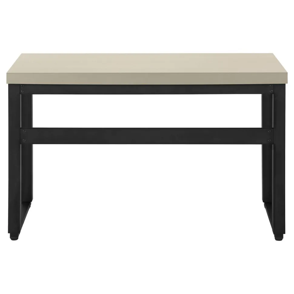Computer Desk, Home Office, Standing, Adjustable, 48"L, Work, Laptop, Beige Laminate, Black Metal, Contemporary, Modern
