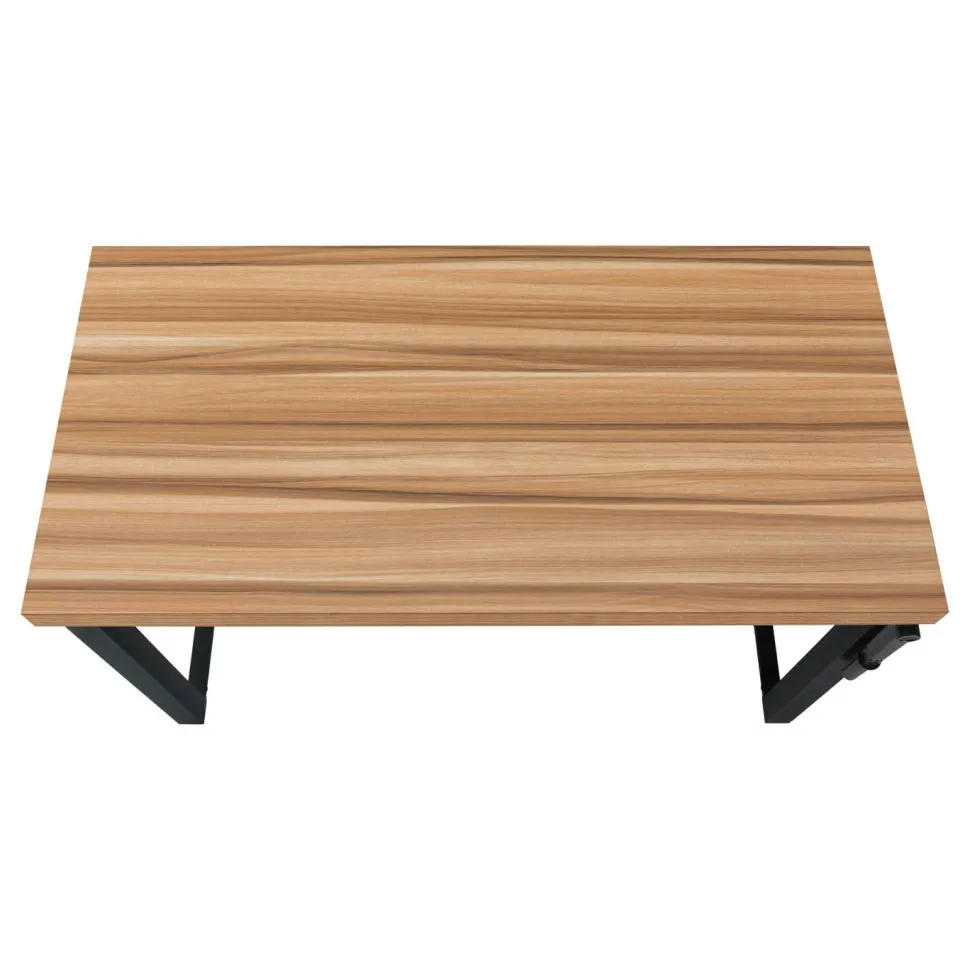 Computer Desk, Home Office, Standing, Adjustable, 48"L, Work, Laptop, Brown Laminate, Black Metal, Contemporary, Modern