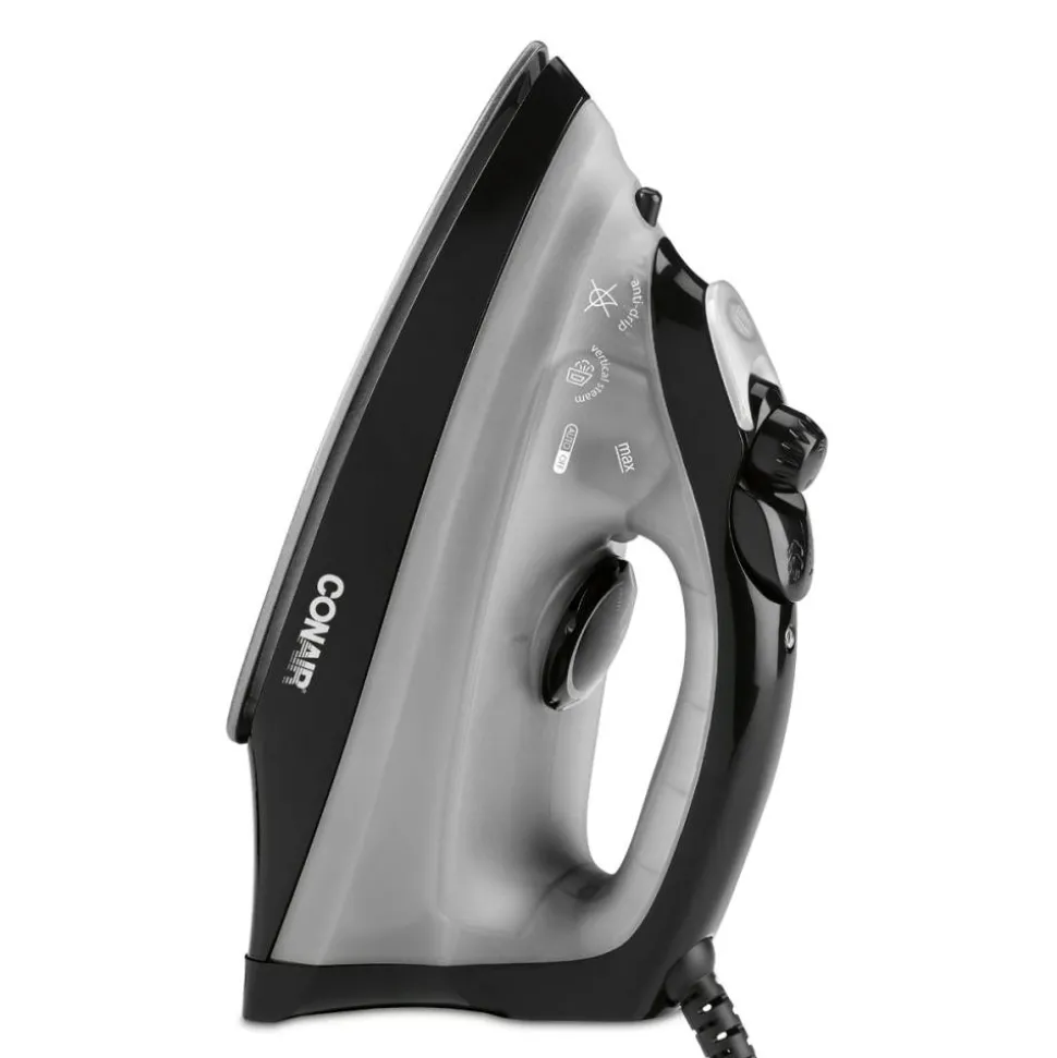 Conair Compact Full-Feature Iron, Steam and Dry with Automatic Shut Off, Black, Total Qty 6