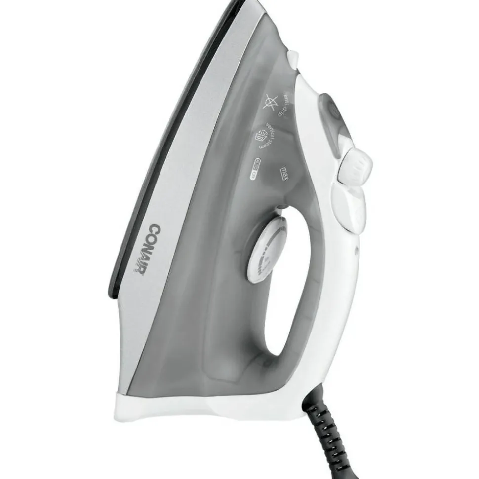 Conair Compact Full-Feature Iron, Steam and Dry with Automatic Shut Off, White, Total Qty 6