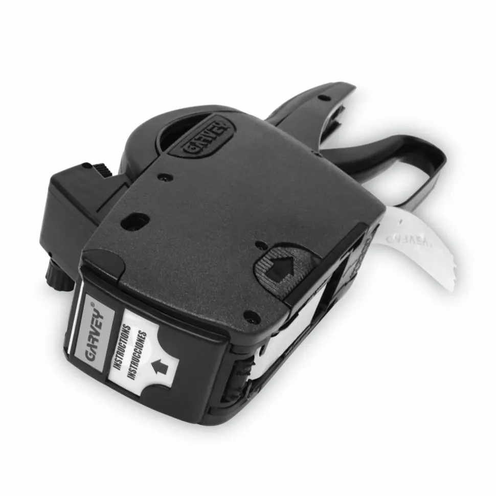 Consolidated Stamp One-line Pricemarking Label Gun - Label - 0.81" x 0.44" - Black - Rubberized Grip, Jam-free, Drop-in Loading, Fast-drying