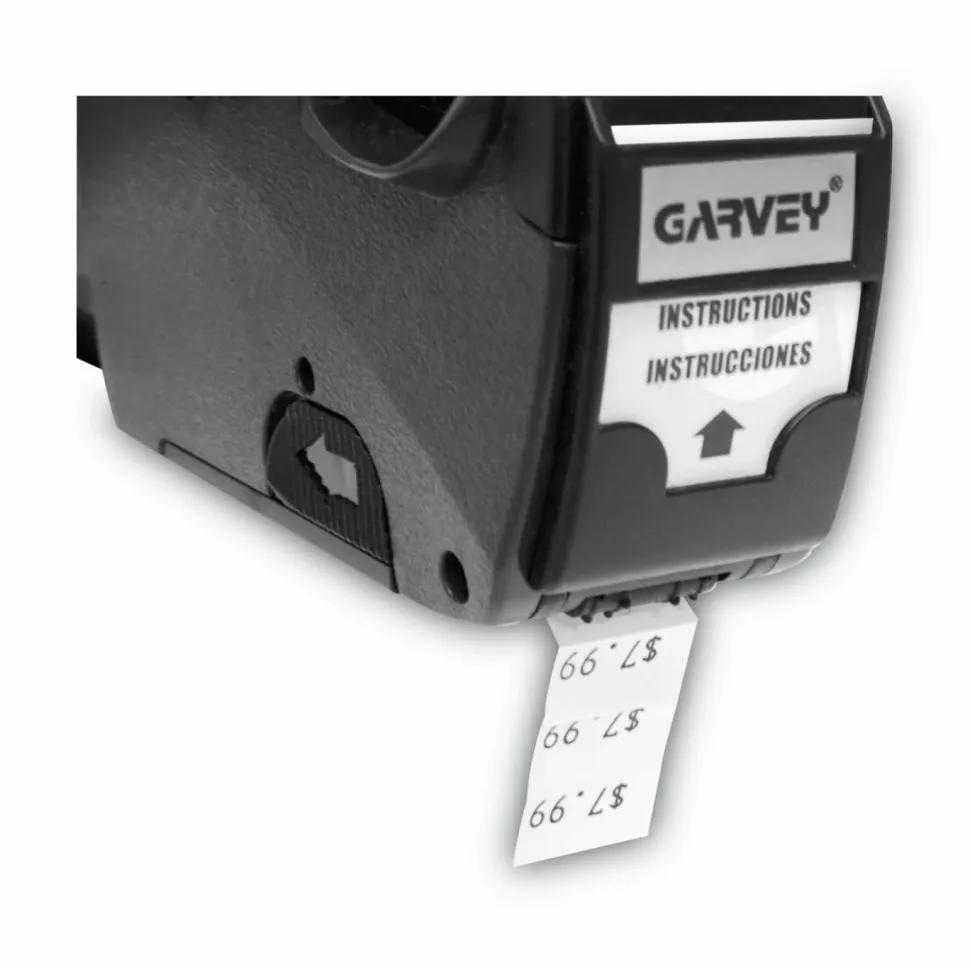 Consolidated Stamp One-line Pricemarking Label Gun - Label - 0.81" x 0.44" - Black - Rubberized Grip, Jam-free, Drop-in Loading, Fast-drying