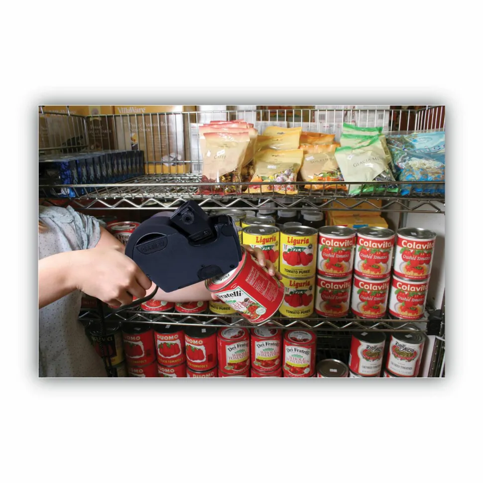 Consolidated Stamp One-line Pricemarking Label Gun - Label - 0.81" x 0.44" - Black - Rubberized Grip, Jam-free, Drop-in Loading, Fast-drying