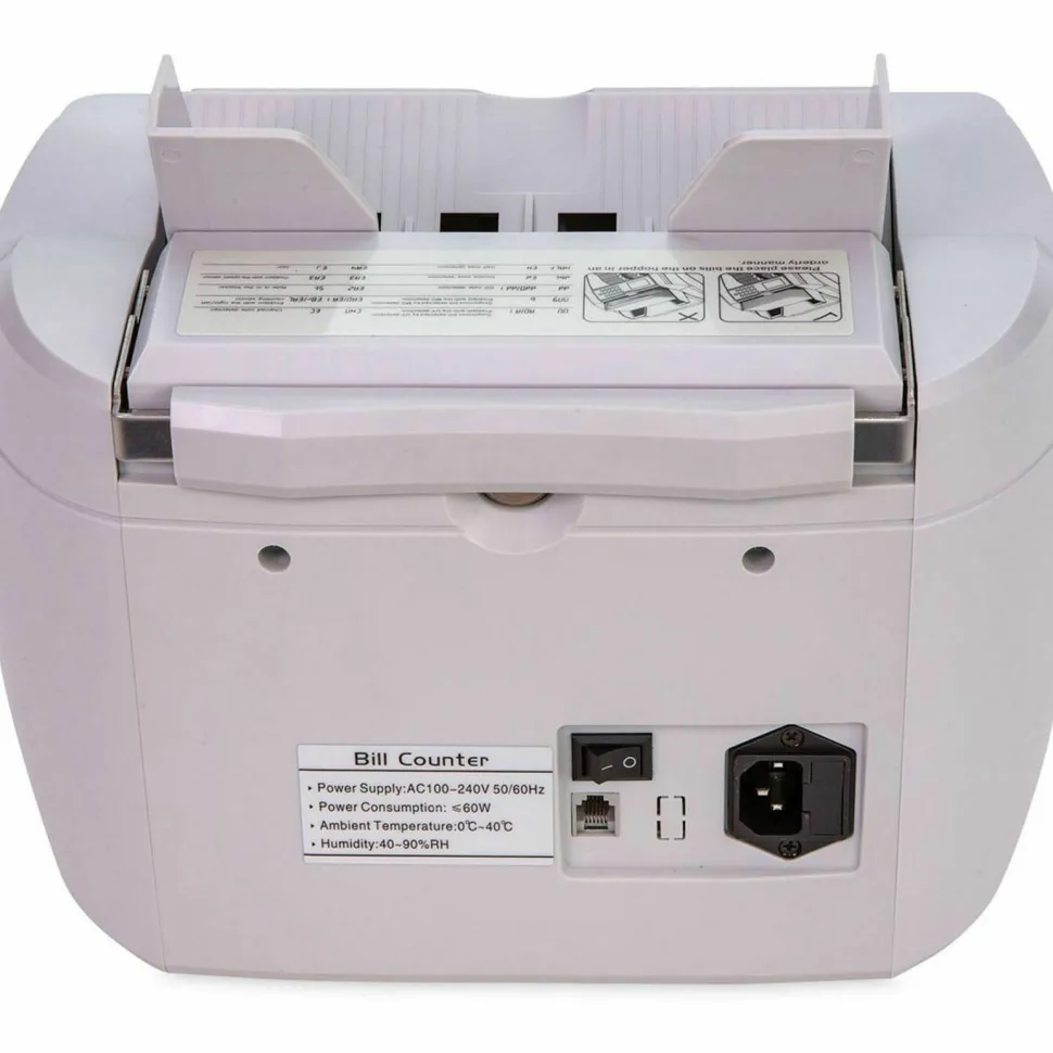 CONTROLTEK 4850 Bill Counter with Counterfeit Detection, 1,900 bills/min, 10" x 13.6" x 11.6", White