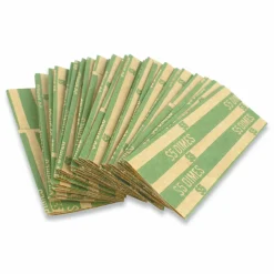 CONTROLTEK Flat Tubular Coin Wrap, Dimes, Green/White, 1,000/Box