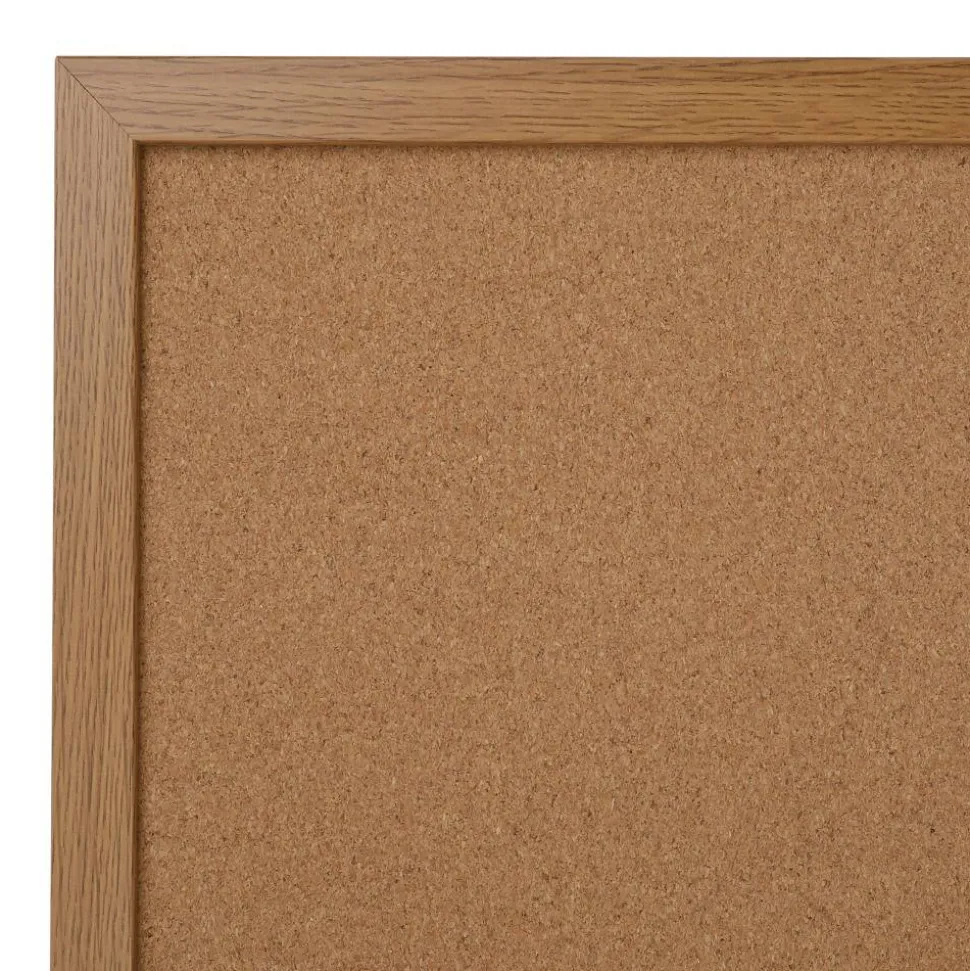 Cork Bulletin Board, 36" x 48", Wood Frame With Light Oak Finish