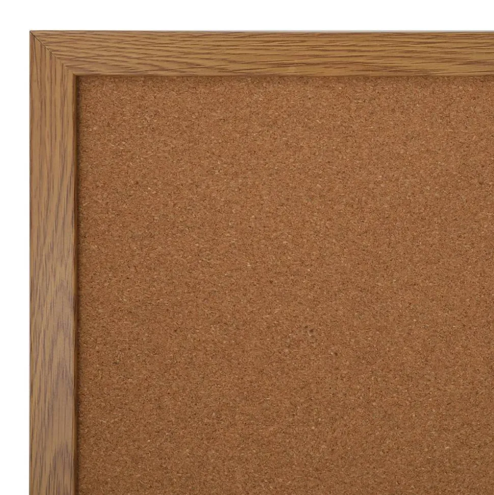 Cork Bulletin Board, 48" x 96", Wood Frame With Oak Finish