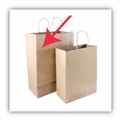 COSCO Premium Large Brown Paper Shopping Bags - 17