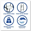 Cosco 2-Step Stepstool, 250 lb Capacity, 19" Working Height, 22.5" Spread, Black/Silver