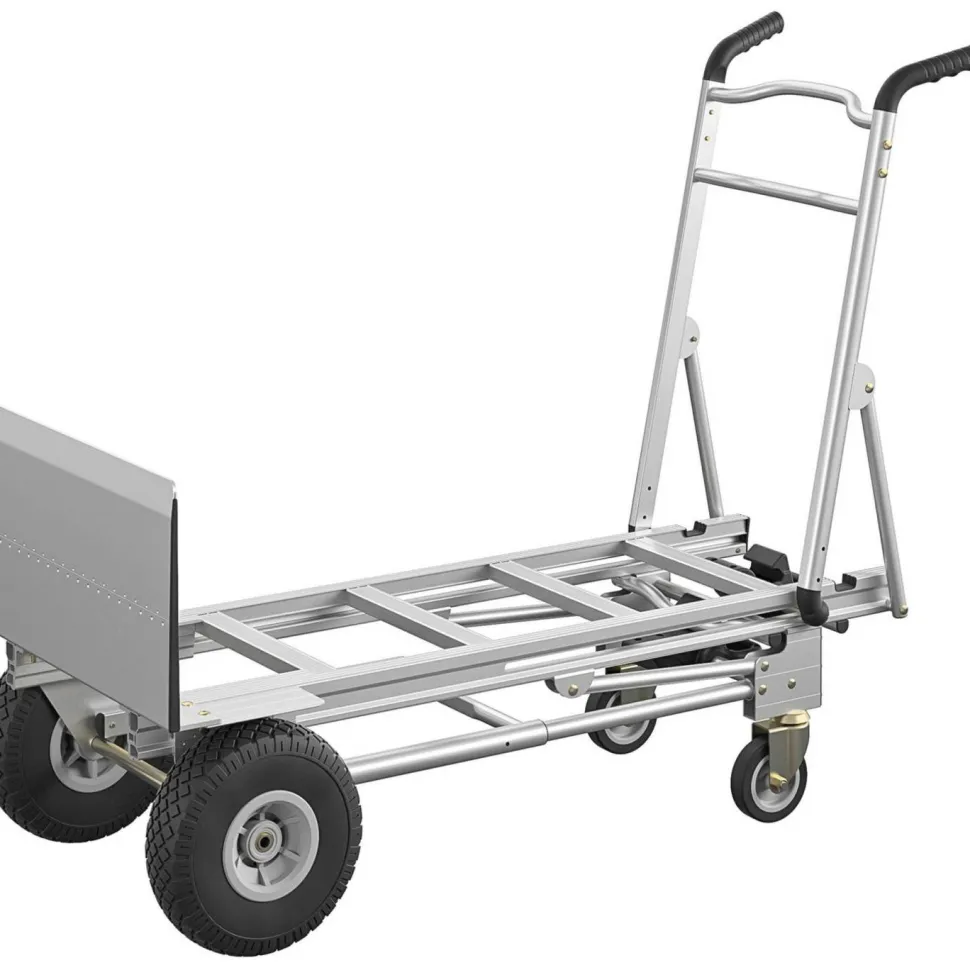 Cosco 3-in-1 Convertible Hand Truck, 800 lb to 1,000 lb Capacity, 21.06 x 21.85 x 48.03, Aluminum