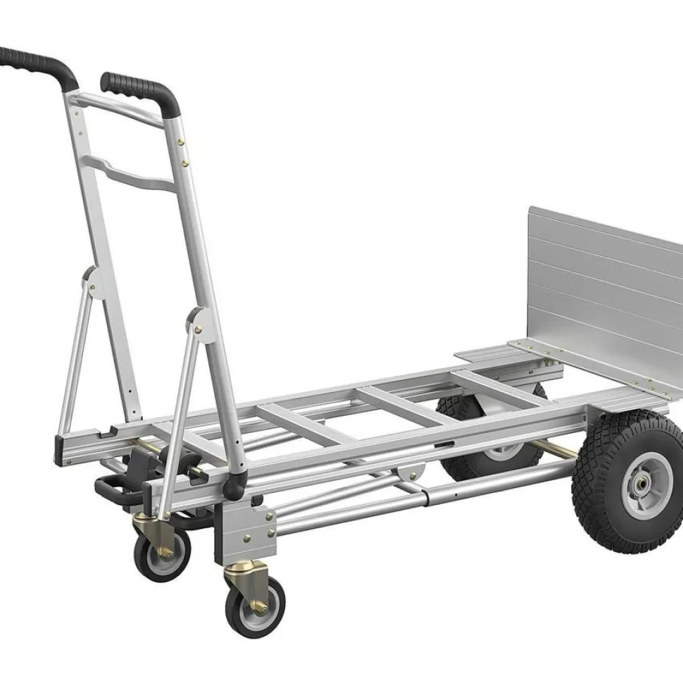 Cosco 3-in-1 Convertible Hand Truck, 800 lb to 1,000 lb Capacity, 21.06 x 21.85 x 48.03, Aluminum