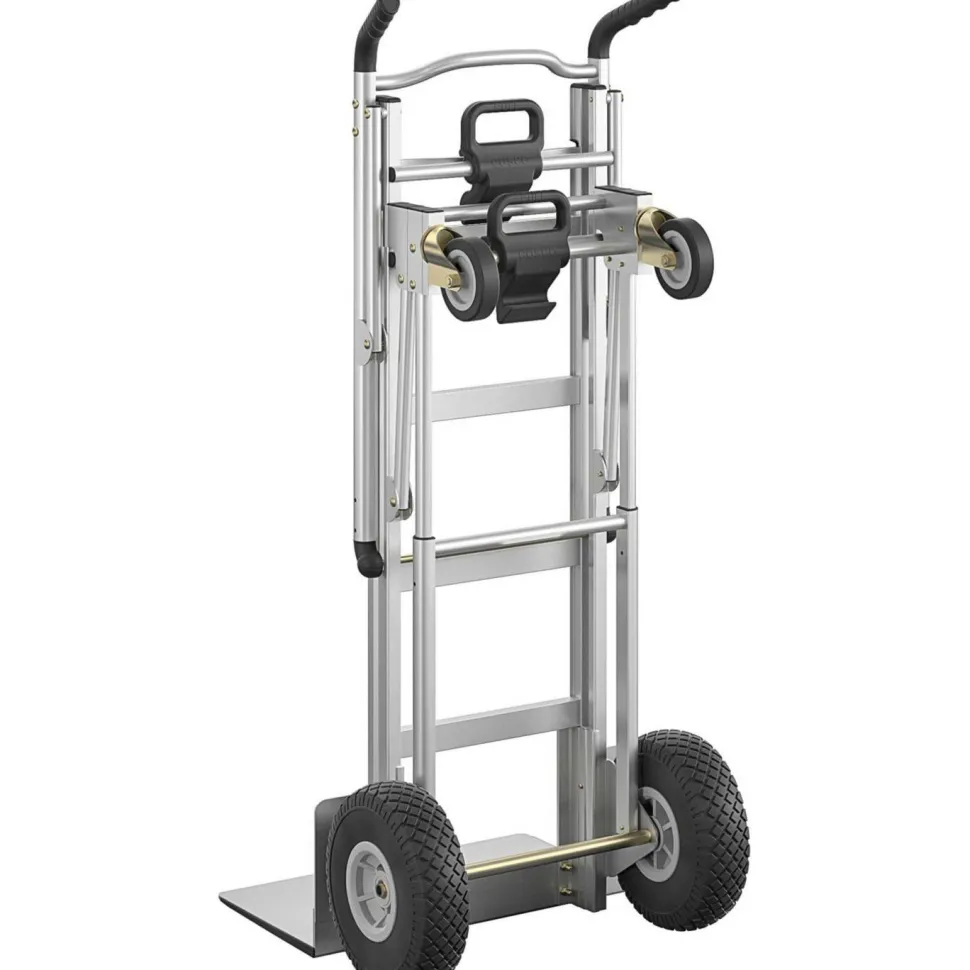 Cosco 3-in-1 Convertible Hand Truck, 800 lb to 1,000 lb Capacity, 21.06 x 21.85 x 48.03, Aluminum