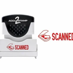 COSCO Message Stamp, "SCANNED", Red
