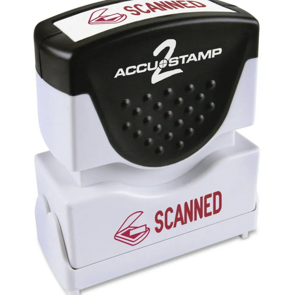COSCO Message Stamp, "SCANNED", Red