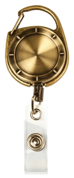 Cosco MyID Carabiner Reel for ID Badge Holders, Key Cards and ID Cards, Brass Style