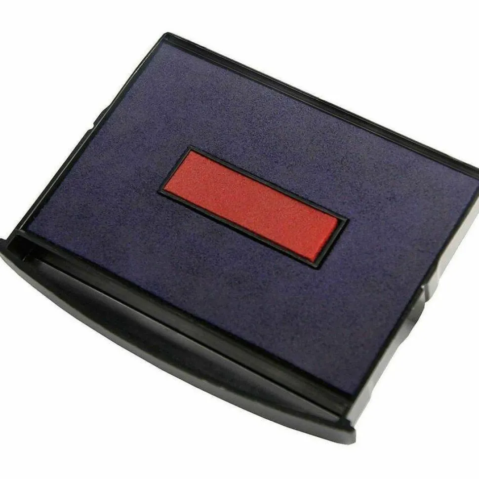 Cosco 2000PLUS Green Line Heavy-Duty 4-In-1 Dater Replacement Stamp Pad, Blue/Red