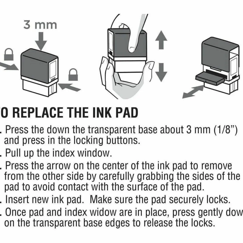 COSCO 2000 Plus Stamp No. 20 Replacement Ink Pad - 1 Each - Red Ink