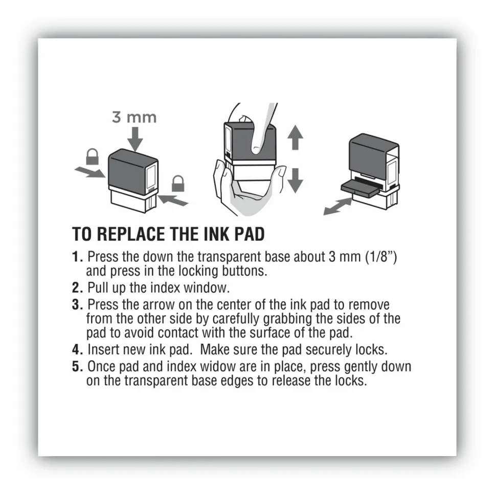 COSCO 2000 Plus Stamp No. 20 Replacement Ink Pad - 1 Each - Red Ink