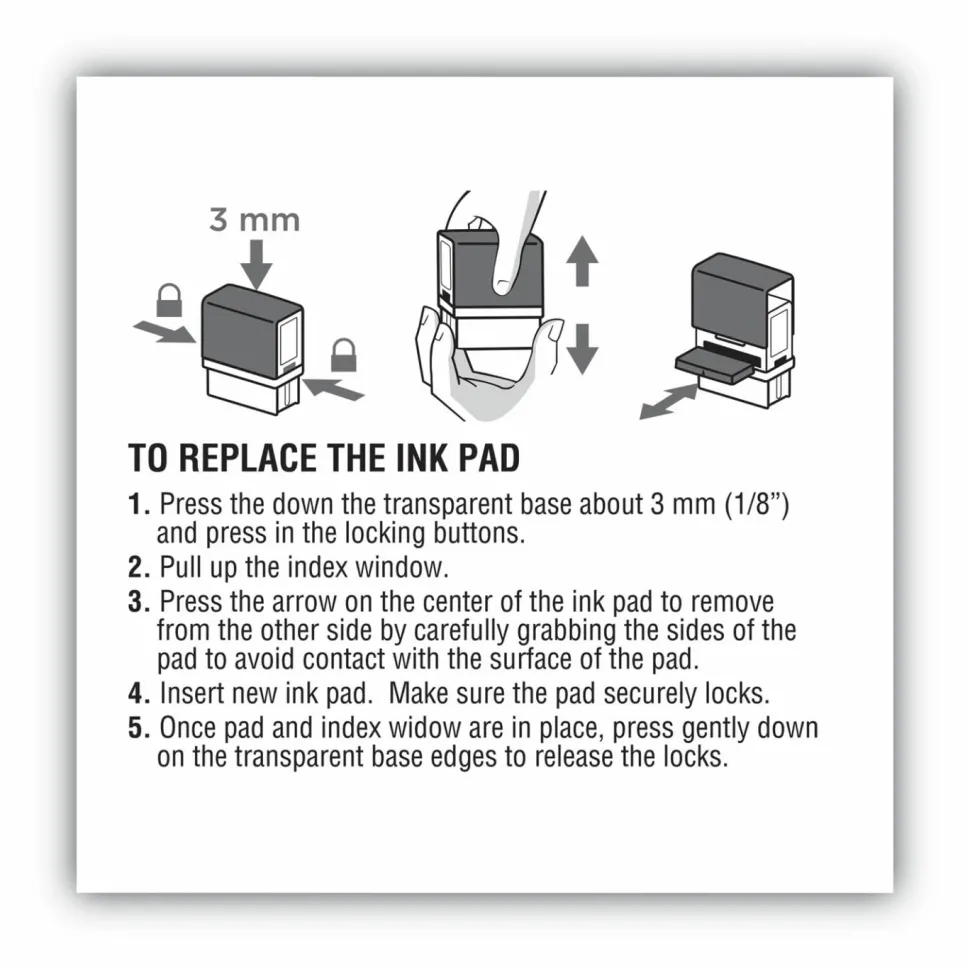 COSCO 2000 Plus Stamp No. 30 Replacmnt Ink Pad - 1 Each - Red Ink