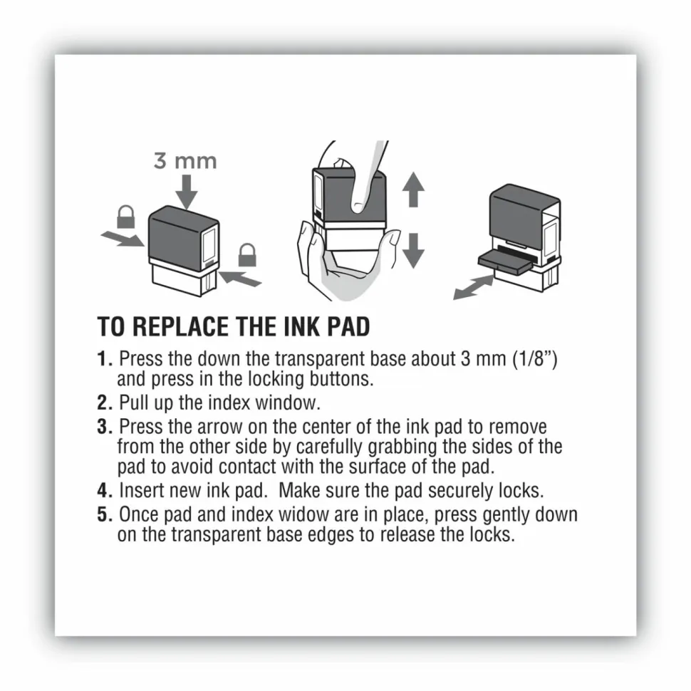 COSCO 2000 Plus Stamp No. 30 Replacmnt Ink Pad - 1 Each - Black Ink