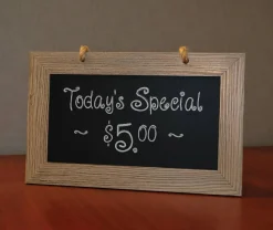 Cosco Sign Hanging Chalkboard Sign, Easel and Chalk Included, 10.5" x 7.25", 1 count