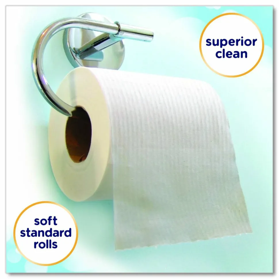 Cottonelle Clean Care Bathroom Tissue, Septic Safe, 1-Ply, White, 170 Sheets/Roll, 12 Rolls/Pack