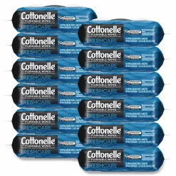 Cottonelle Fresh Care Flushable Cleansing Cloths, 1-Ply, 3.75 x 5.5, White, 42/Pack, 12 Packs/Carton