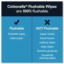 Cottonelle Fresh Care Flushable Cleansing Cloths, 1-Ply, 3.75 x 5.5, White, 42/Pack