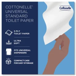 Cottonelle Professional Bulk Toilet Paper for Business, Standard Toilet Paper Rolls, 2 Ply, 451 Sheets Per Roll, Pack Of 20 Rolls