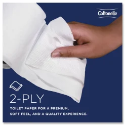 Cottonelle Professional Bulk Toilet Paper for Business, Standard Toilet Paper Rolls, 2 Ply, 451 Sheets Per Roll, Pack Of 20 Rolls