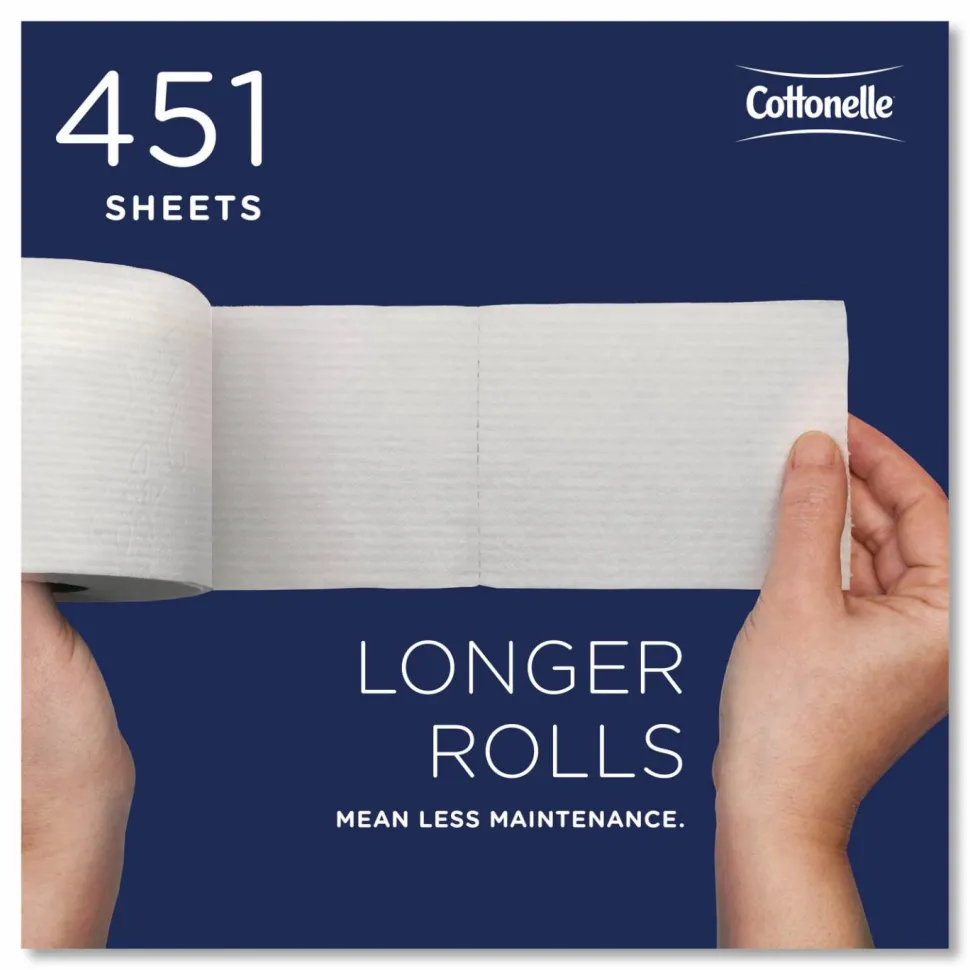 Cottonelle Two-Ply Bathroom Tissue for Business, Septic Safe, White, 451 Sheets/Roll, 60 Rolls/Carton