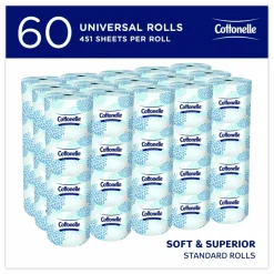 Cottonelle Two-Ply Bathroom Tissue for Business, Septic Safe, White, 451 Sheets/Roll, 60 Rolls/Carton