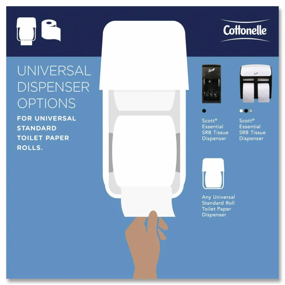 Cottonelle Two-Ply Bathroom Tissue for Business, Septic Safe, White, 451 Sheets/Roll, 60 Rolls/Carton