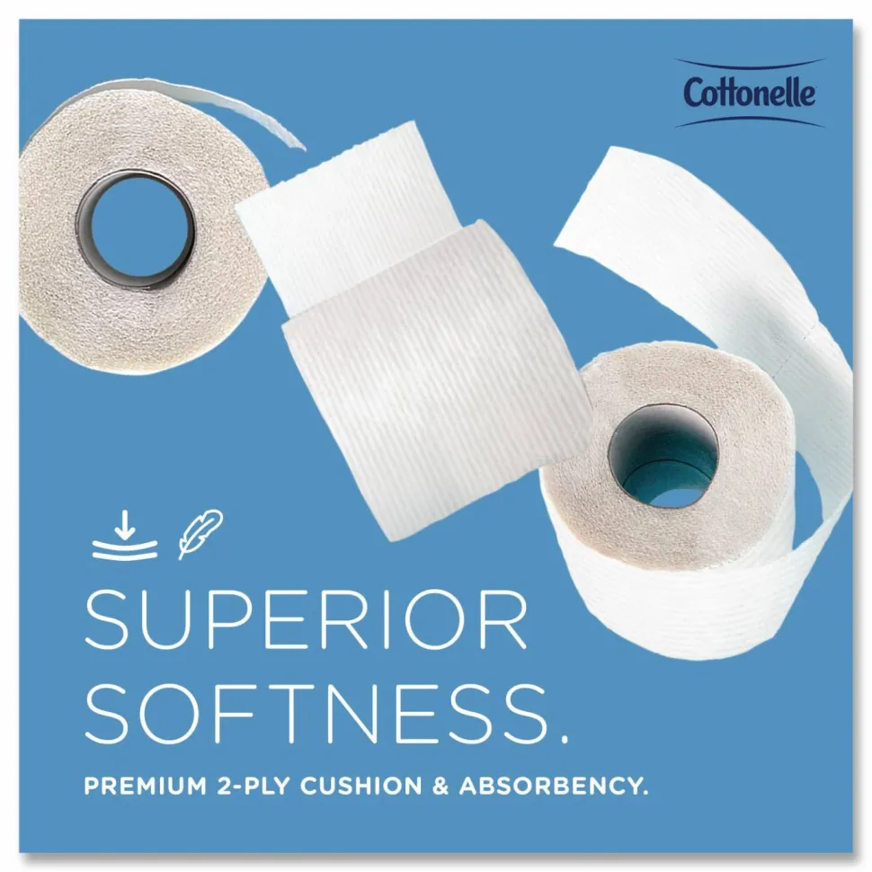 Cottonelle Two-Ply Bathroom Tissue for Business, Septic Safe, White, 451 Sheets/Roll, 60 Rolls/Carton