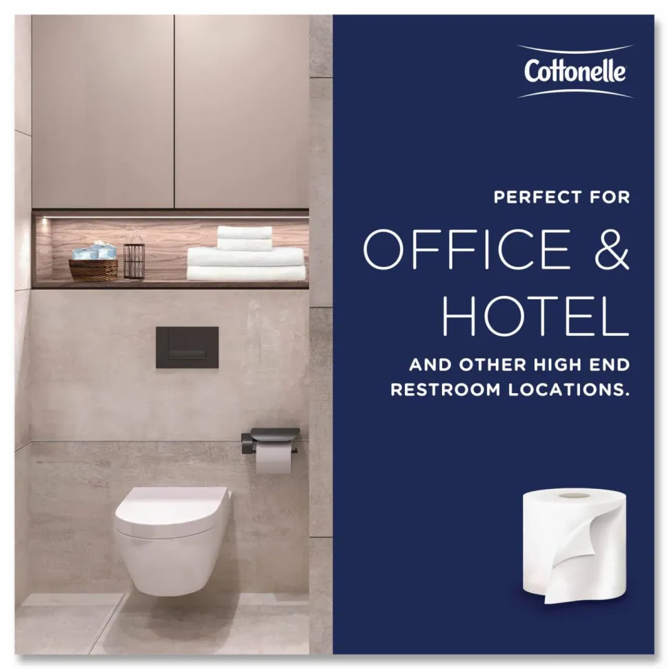 Cottonelle Two-Ply Bathroom Tissue for Business, Septic Safe, White, 451 Sheets/Roll, 60 Rolls/Carton
