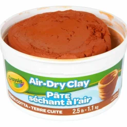 Crayola Air-Dry Clay, Terra Cotta, 2.5 lbs