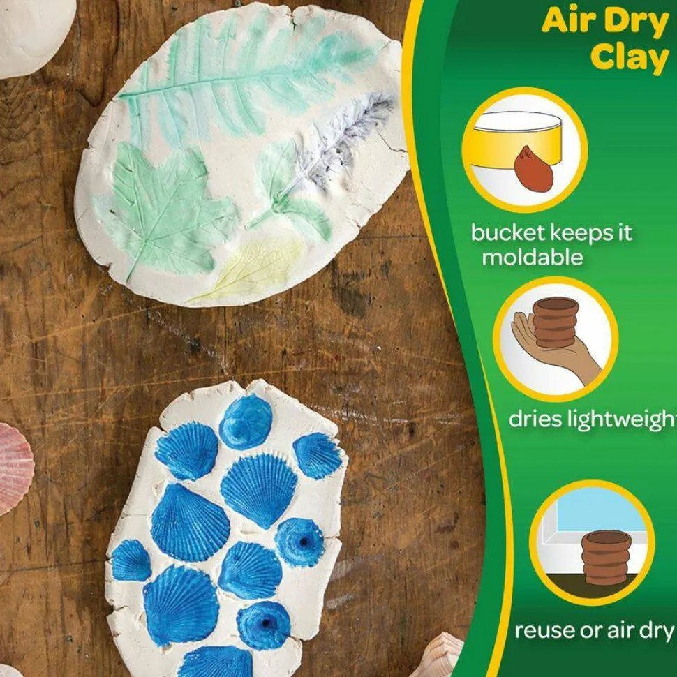 Crayola Air-Dry Clay, White, 25 Lb