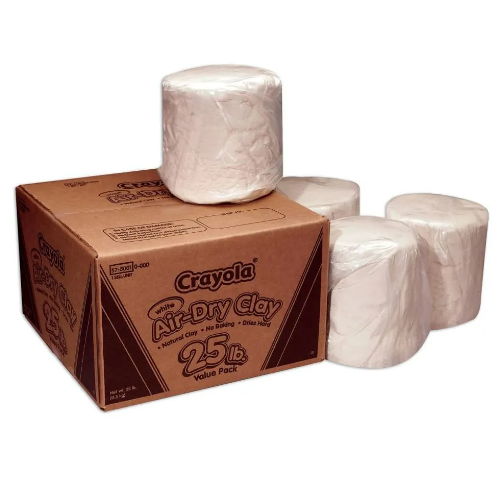 Crayola Air-Dry Clay, White, 25 Lb