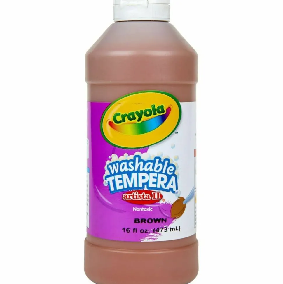 Crayola Artista II Tempera Paint, 16 Oz, Brown