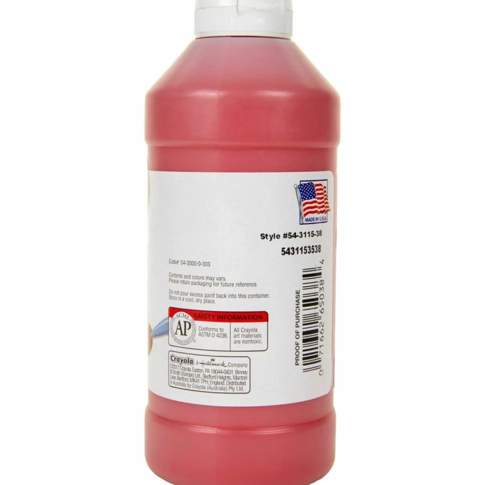 Crayola Artista II Tempera Paint, 16 Oz, Red
