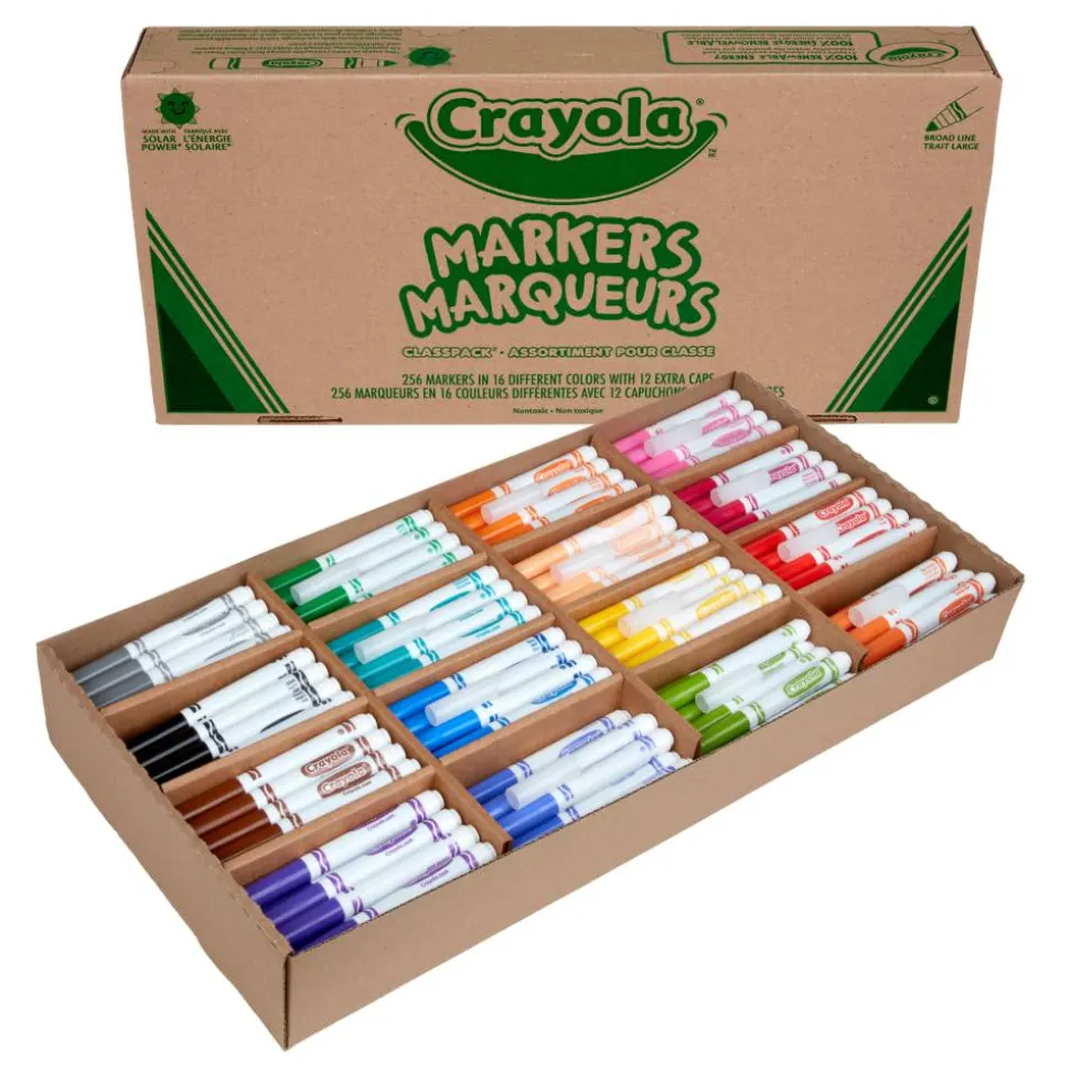 Crayola Broad Line Marker Classpack, 256/Pack