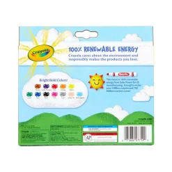 Crayola Broad Line Markers, Assorted Classic And Bright Colors, Box Of 12