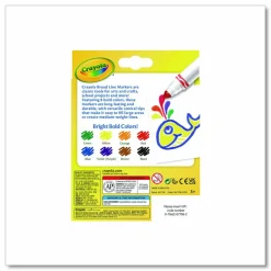Crayola Broad Line Markers, Assorted Classic Colors, Pack Of 8