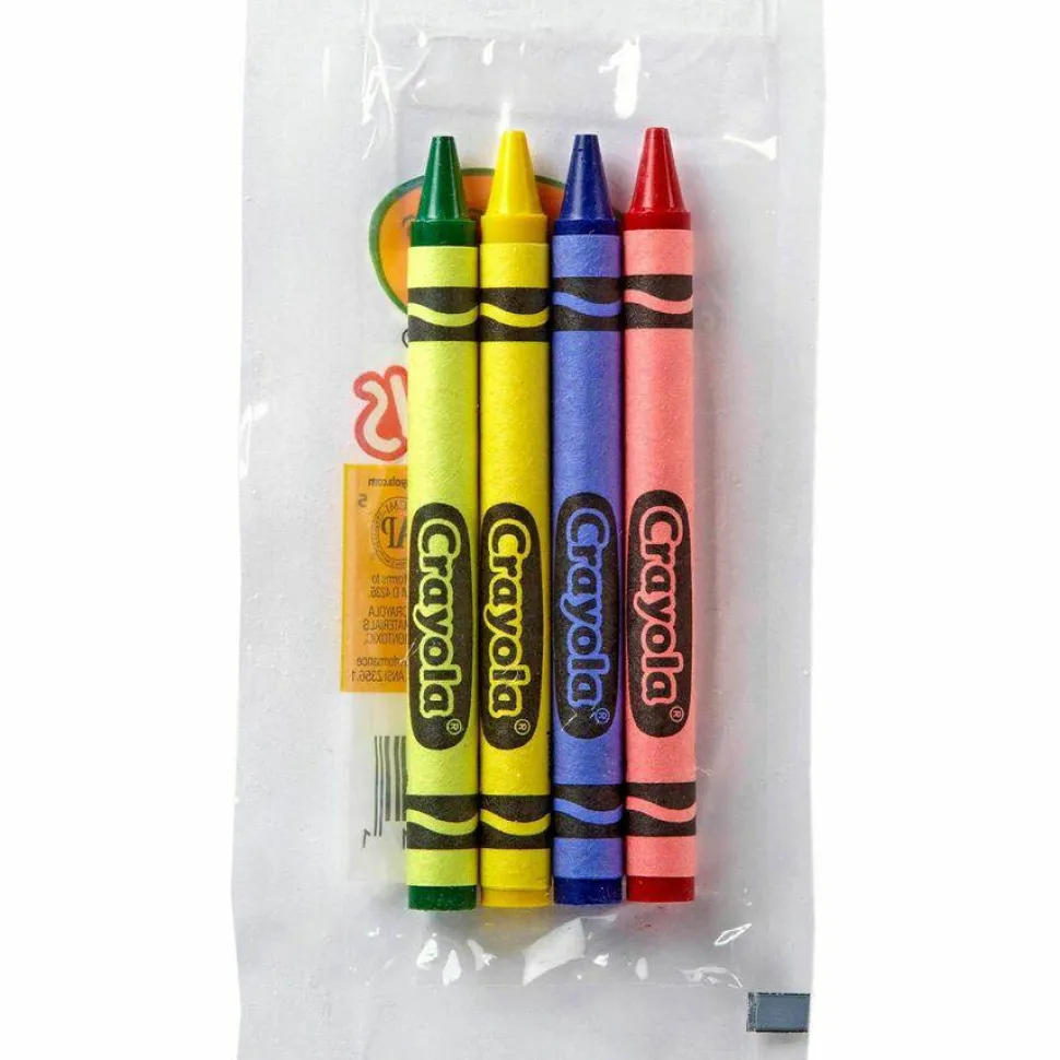Crayola Cello Crayons, Assorted Colors, 4 Crayons Per Pack, Carton Of 360 Packs