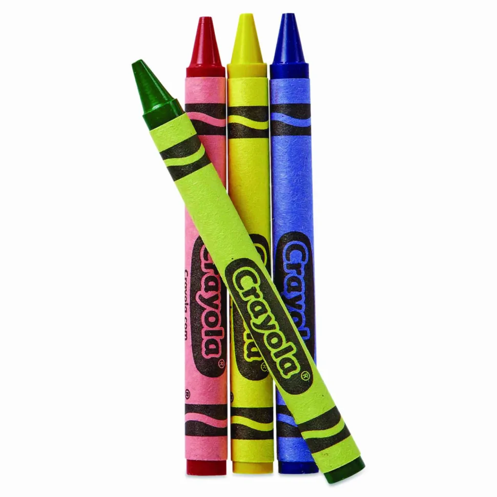 Crayola Cello Crayons, Assorted Colors, 4 Crayons Per Pack, Carton Of 360 Packs