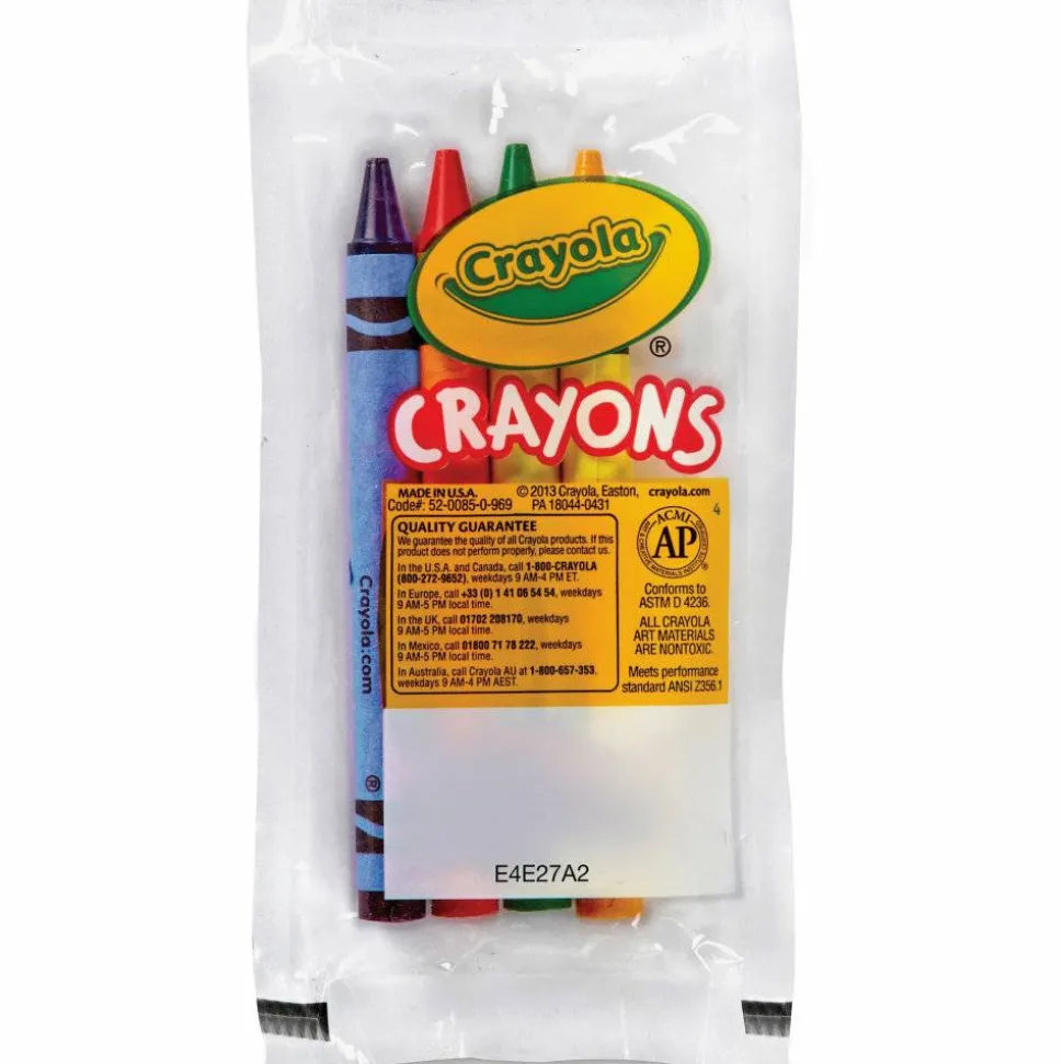 Crayola Cello Crayons, Assorted Colors, 4 Crayons Per Pack, Carton Of 360 Packs