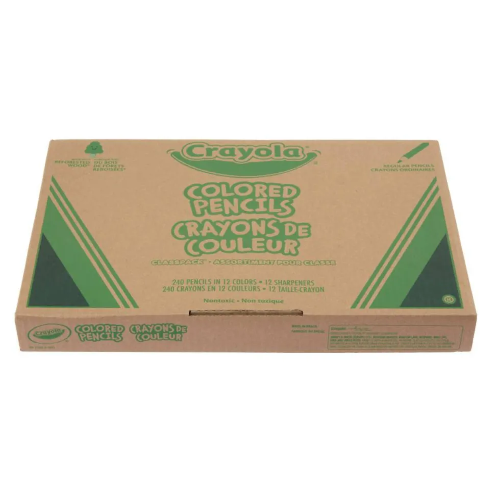 Crayola Classpack, 240ct Colored Pencils, Bulk School Supplies, 12 Different Colors, Classroom Must Haves